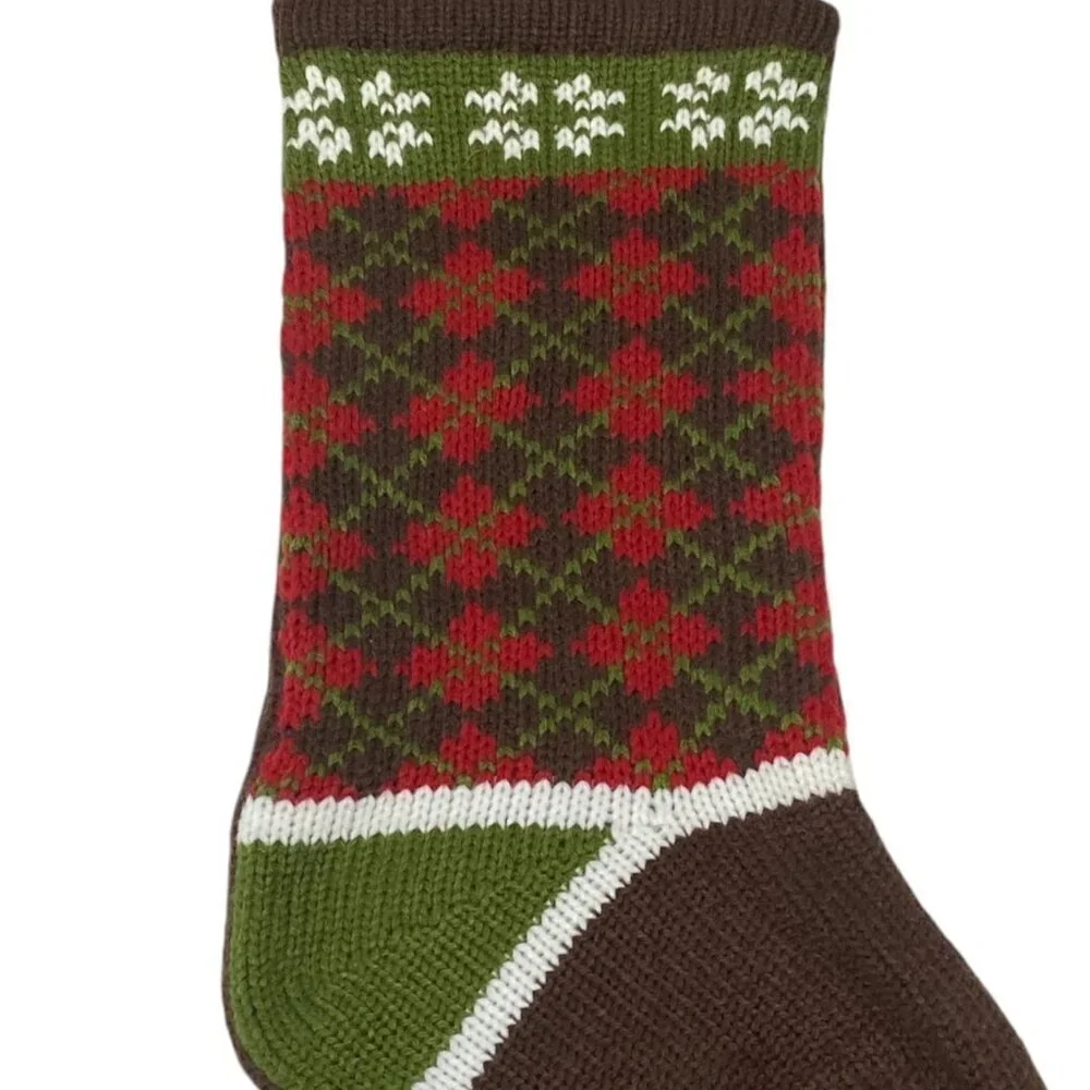 Christmas Stocking Argyle Target Wondershop Preppy Fair Isle Holiday Decor